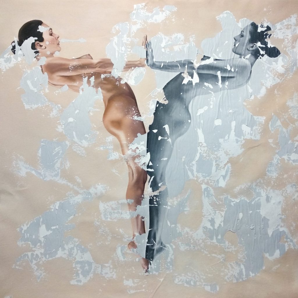 Matricis Raúl Lara mixed media figurartive painting