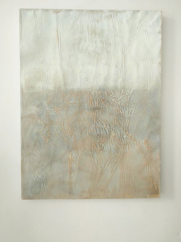 "Desierto"Raul Lara contemporary abstract artwork framed on a wall