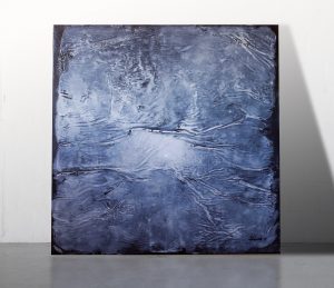 "Noche" Raúl Lara abstract arwork inspire in the night 150 x 150 cms