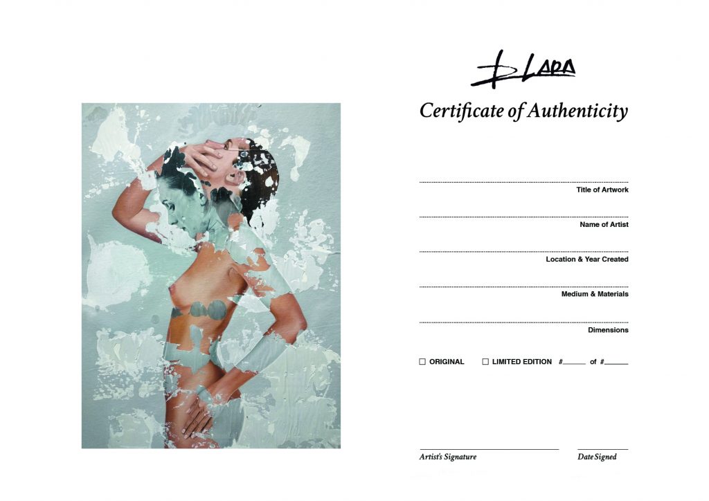Silentium painting Certificate of authenticity