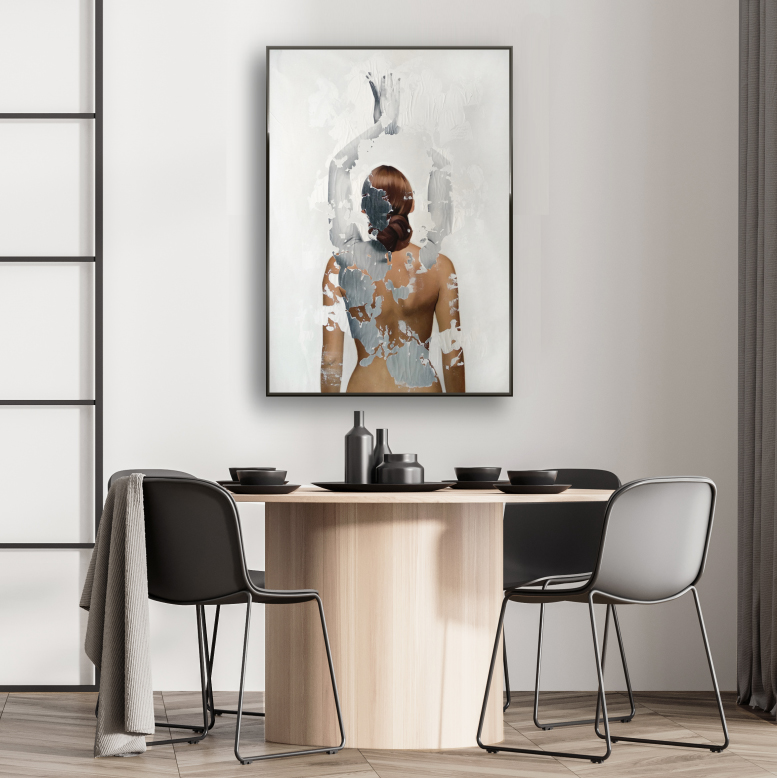 "Ascensionem"  figurative painting in living room