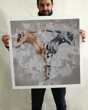 Raúl Lara with limited edition print