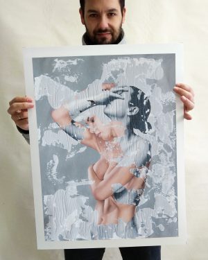 Raúl Lara artist with "Tormentus Mortis" signed limited edition print