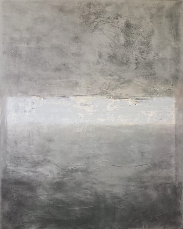 "No title" Ra´ul Lara abstract artwork in grey and blue tones